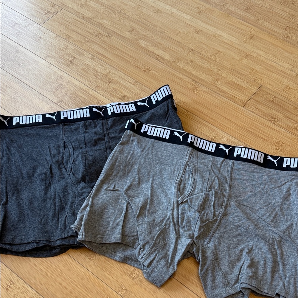 Puma Men's Dark and light Grey Moisture Wicking 6 pack Boxer Briefs Underwear